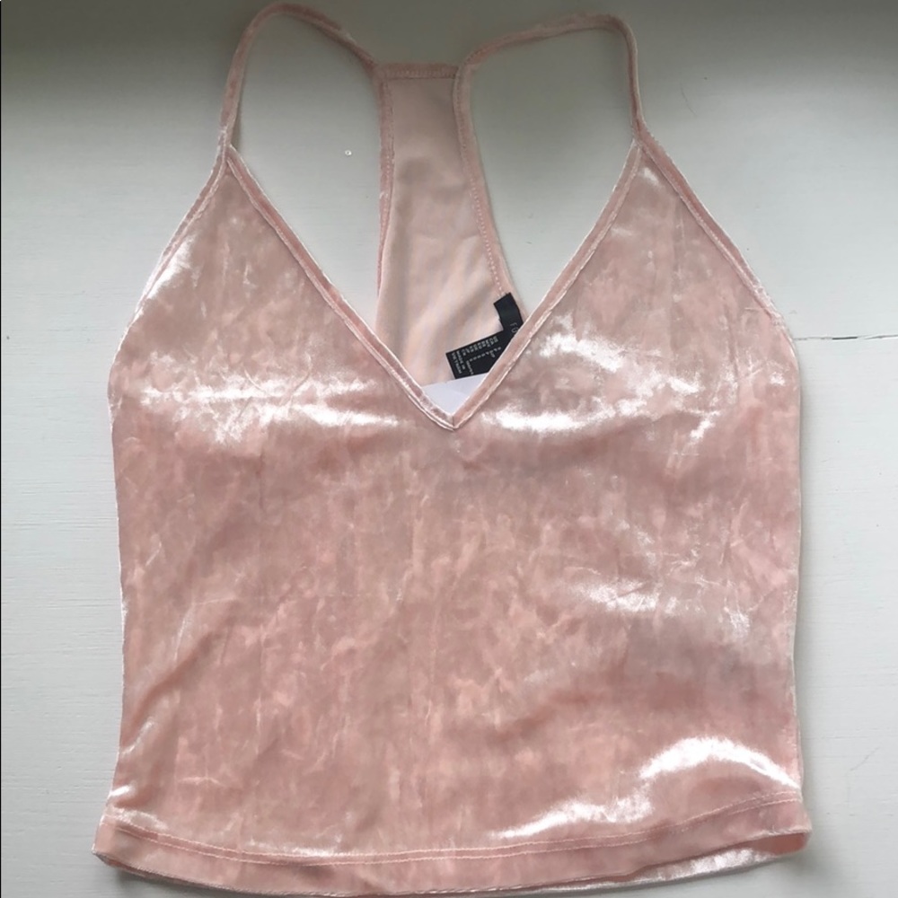 Forever 21 cropped velvet top